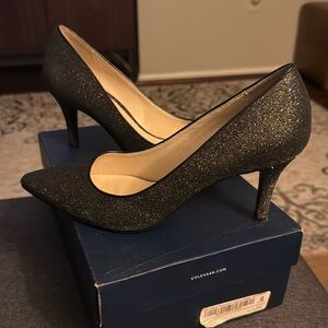 Cole Haan Julianna Heels Pump 45 Black Glitter Style W09821